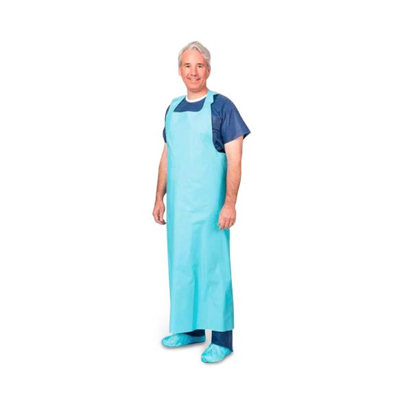 Precept Medical Bib-Style Cystoscopy Apron, Nonsterile, Blue - 8571 - 20 Each