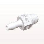 Threaded Connector, Barbed, White, 100/Bag - Fits 3/32 inch ID Tubing (0.094 inch, 2.38 mm) x Tapered 10-32 UNF - MS330