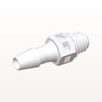 Threaded Connector, Barbed, White, 100/Bag - Fits 1/8 inch ID Tubing (0.125 inch, 3.18 mm) x Tapered 10-32 UNF - MS430