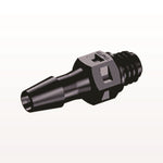 Threaded Connector, Barbed, Black, 100/Bag - Fits 1/8 inch ID Tubing (0.125 inch, 3.18 mm) x Tapered 10-32 UNF - MS431