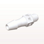 Threaded Connector, Barbed, White, 100/Bag - Fits 5/32 inch ID Tubing (0.156 inch, 3.97 mm) x Tapered 10-32 UNF - MS530