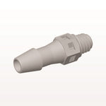 Threaded Connector, Barbed, Natural, 100/Bag - Fits 5/32 inch ID Tubing (0.156 inch, 3.97 mm) x Tapered 10-32 UNF - MS5