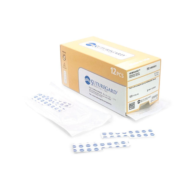 Suturegard Medical (Asr) Hemigard Adhesive Suture Retention Device - HRD001 - 12 Pair