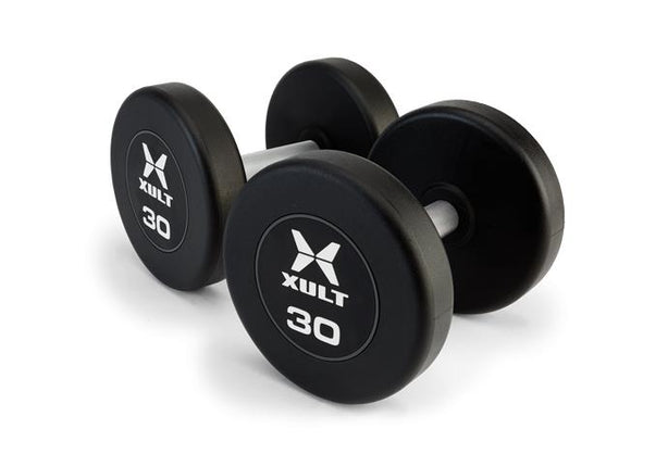 Johnson Tech XULT Urethane Round Dumbbell Set, Black, 50 lb. - XT-5-50URE-RND - 1 Set