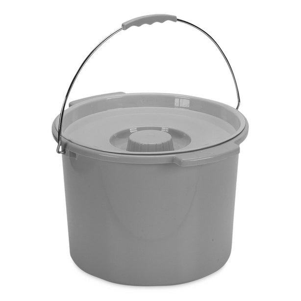 DRIVE DEVILBISS HEALTHCARE, INC. Commode Bucket with Metal Handle and Cover 11108 12 Each - MDL-MZI11108
