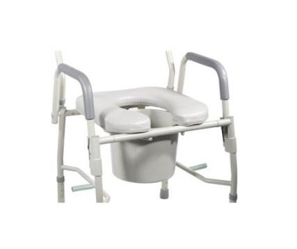 Drive Devilbiss Healthcare, Inc. K. D. Deluxe Drop-Arm Steel Commodes 11125-PS - 1.0 Each - MDL-MZI11125PS