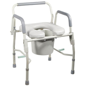 Drive Devilbiss Healthcare, Inc. K. D. Deluxe Drop-Arm Steel Commodes 11125PSKD-1 - 1.0 Each - MDL-MZI1125PSKD1