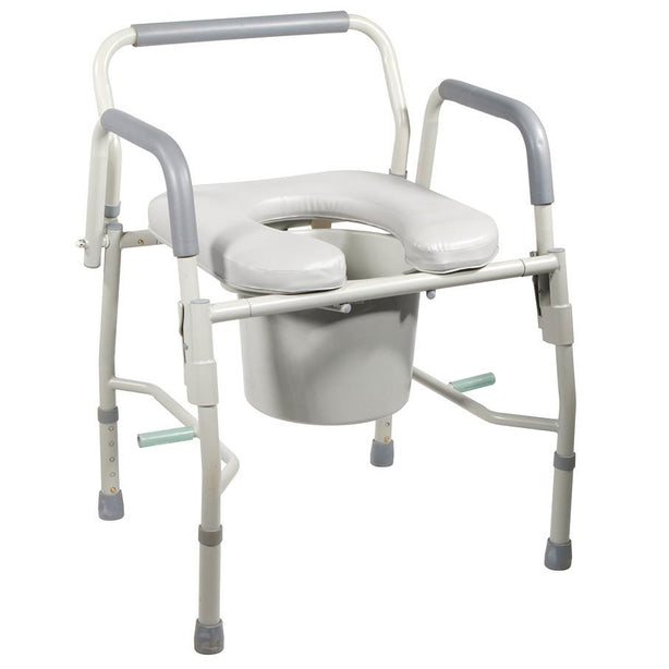 Drive Devilbiss Healthcare, Inc. K. D. Deluxe Drop-Arm Steel Commodes 11125PSKD-1 - 1.0 Each - MDL-MZI1125PSKD1