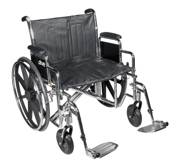 Drive Devilbiss Healthcare, Inc. Bariatric Sentra EC Heavy-Duty Wheelchair STD24ECDDA-SF 1.0 Each-MDL-MZI24ECDDASF