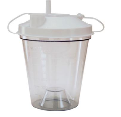 Drive Devilbiss 610-12B Suction Canister with Lid, Disposable, 800 cc - MDL-MZI61012B - 12 Each