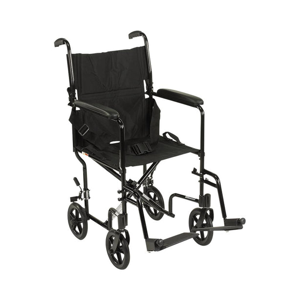 Drive Devilbiss Healthcare, Inc. Aluminum Transport Chairs with Swing-Away Footrest ATC19-BL - 1.0 Each - MDL-MZIATC19BL