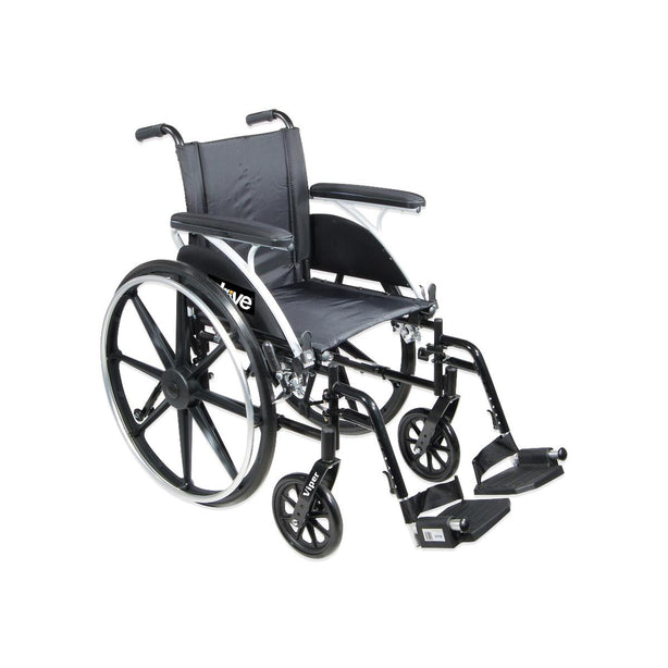 Drive Devilbiss Viper Wheelchair with Flip-Back Removable Arms, Swing-Away Footrests, 12" Seat - L412DDA-SF - 1 Each