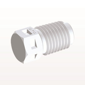 Threaded Plug, White, 100/Bag - 1/16 NPT Thread - N2P30