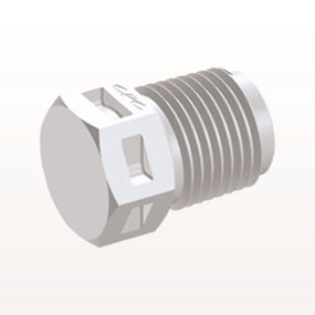 Threaded Plug, White, 100/Bag - 1/8