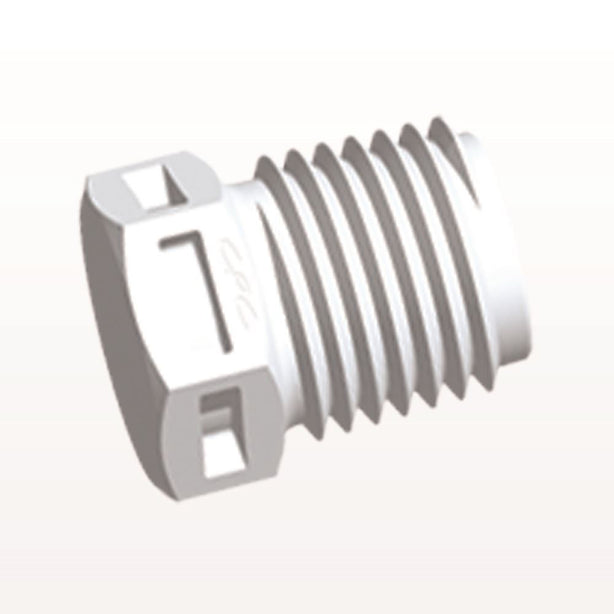 Threaded Plug, White, 100/Bag - 1/4" NPT Thread - N8P30
