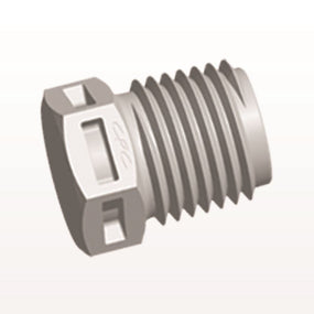 Threaded Plug, White, 100/Bag - 1/4