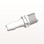 Threaded Connector, Barbed, White, 100/Bag - Fits 5/16 inch ID Tubing (0.313 inch, 7.94 mm) x 1/4" NPT - N8S1030