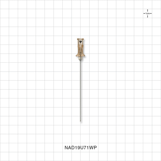 Merit Advance™ Angiographic Needle with Protector, Ultra-Thin Wall; 25/Bag - 19 G; Fits 0.035 inch OD Guide Wire; 2.75 inch (0.9 mm, 70 mm) - NAD19U71WP