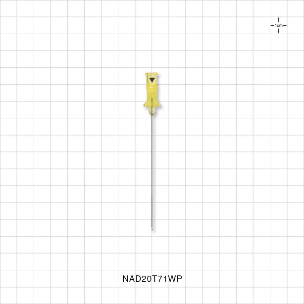 Merit Advance™ Angiographic Needle with Protector, Thin Wall; 25/Bag - 20 G; Fits 0.025 inch OD Guide Wire; 2.75 inch (0.6 mm; 70 mm) - NAD20T71WP