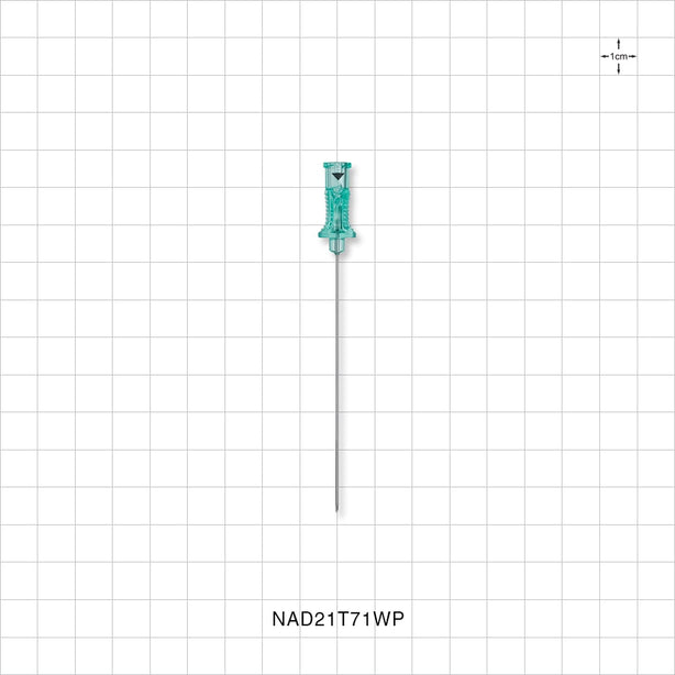 Merit Advance™ Angiographic Needle with Protector, Thin Wall; 25/Bag - 21 G; Fits 0.021 inch OD Guide Wire; 2.75 inch (0.5 mm; 70 mm) - NAD21T71WP