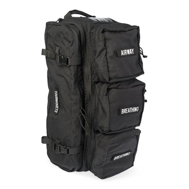 North American Rescue MCI-WALK Trauma Treatment and Evacuation Kit with 8 QuikLitter Units and a Black Bag - 80-0564 - 1 Each