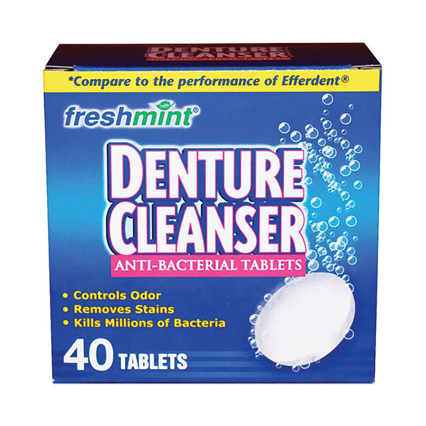 Freshmint Boxed Denture Cleanser Tablets - DENT40 - 40 Each - MDL-NDADENT40H