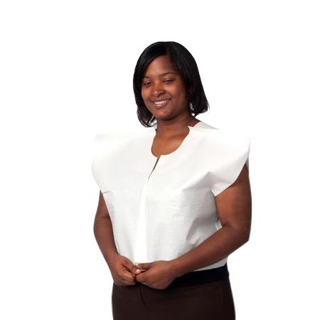 Pro Advantage Tissue-Poly-Tissue Patient Exam Cape, White - P750013 - 100 Each