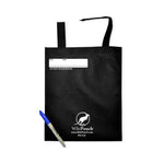 Ipp WikiPouch IPV Respiratory Device Pouches with Hook-and-Loop Strap and Button Snap, Peel and Stick Tape, Black, 11" x 12" - IPV-POUCH2.0 - 100 Each