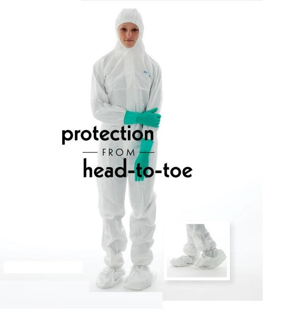 Ansell Healthcare BioClean-D Drop-Down Cleanroom Coveralls with Hood and Boots S-BDFC-M 20.0 Each