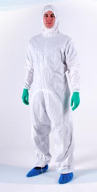Ansell with Hood BioClean-D Drop-Down Sterile Disposable Cleanroom Coveralls, White, Size 3XL - S-BDSH-XXXL - 15 Each