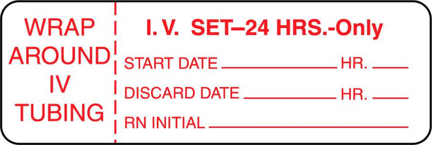 Centurion Nursing IV Tubing Labels - NL173 - 1 Roll - MDL-NL173