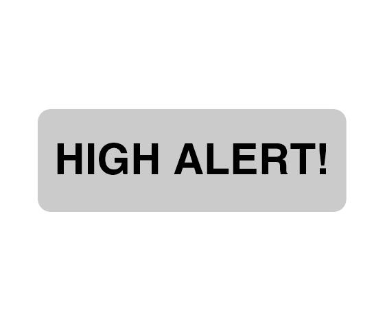 High Alert Label - NL4576 - 3 Roll - MDL-NL4576