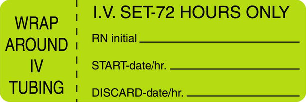 Centurion Nursing IV Tubing Labels - NL821G - 1 Roll - MDL-NL821G