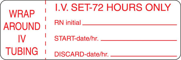 Centurion Nursing IV Tubing Labels - NL821 - 1 Roll - MDL-NL821