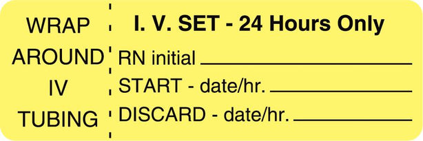 Centurion Nursing IV Tubing Labels - NL87Y - 1 Roll - MDL-NL87Y