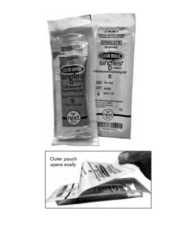 Next Medical Product Clear Image Singles Sterile Ultrasound Scanning Gel 04-048 - 288.0 Each - MDL-NMD04048