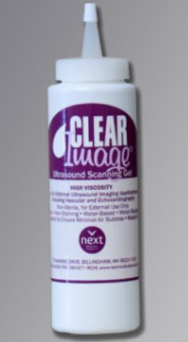 NEXT MEDICAL Clear Image Scanning Ultrasound Gel, Medium, 8 oz. Bottle - 05-912 - 12 Each