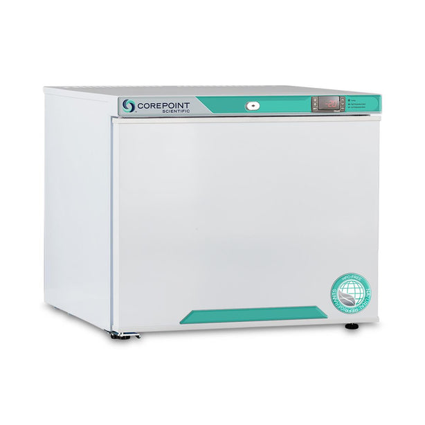 Horizon Corepoint Scientific Solid-Door Countertop Auto Defrost Freezer, 1.3 Cu. Ft., Left Hinge - PF021WWWLH/0A - 1 Each