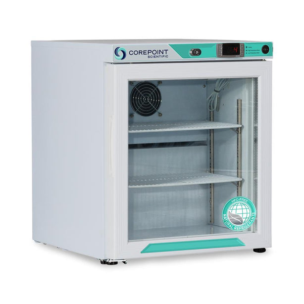 White Diamond Glass-Door Countertop Refrigerators - PR011WWGLH/0 - 1 Each - MDL-NOEPR011GLH0
