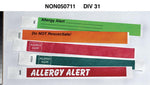Choyce Wristbands Short-Use Tyvek Medical Alert ID Band, Allergy Alert, Red, 1" x 10" - NON050713 - 500 Each