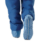 Medline Premium Non-Skid Multilayer Shoe Covers with Nonskid Stripes, Blue, Size Regular/Large - MMCNON29858 - 100 Each