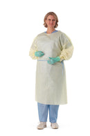 Medium-Weight Isolation Gown with Side Ties, Yellow, Size Regular, Medline Disp. Sms Thumb Loops - NON50240 - 100 Each
