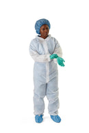Medium-Weight Spunbond Polypropylene Coveralls with Elastic Wrists and Ankles, Size 2XL, White, Medline Heavyweight - NONCV120XXL - 25 Each