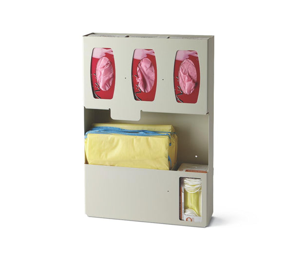 Waterloo ISOORG-1 Isolation Protection Organizer, Creme Aluminum, Holds Isolation Gowns, 3 Glove Boxes and 1 Isolation Mask Box - MDL-NONORG001 - 1 Each