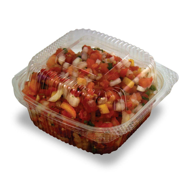 Stalkmarket Jaya PLA Clear Deli Hinged Containers PLA-EC6 240.0 Each-MDL-NONPLAEC6