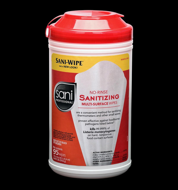 Sani Professional No-Rinse Sanitizing Multisurface Wipes - P56784 - 6 Each - MDL-NPKP56784