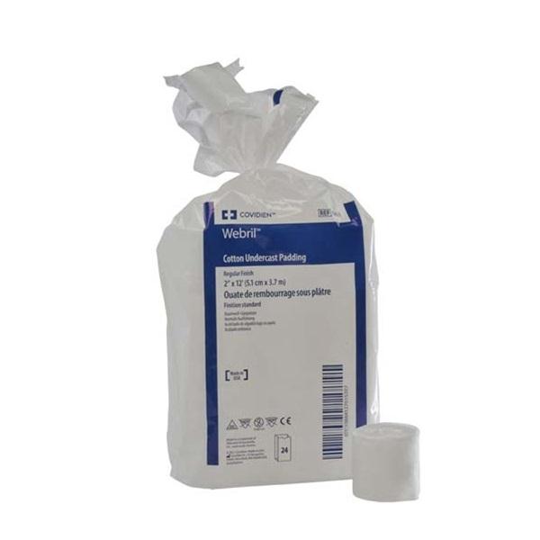 CARDINAL Webril 100% Cotton Undercast Padding, Sterile, 4" x 4 yd. - 11-004 - 24 Each