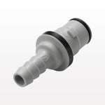 NS212 Connector, Insert, Valved, Barbed - Fits 1/4 inch ID Tubing (0.25 inch, 6.35 mm) - NS2D220412