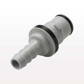 NS212 Connector, Insert, Valved, Barbed - Fits 1/4 inch ID Tubing (0.25 inch, 6.35 mm) - NS2D220412