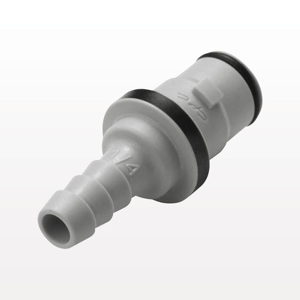 NS212 Connector, Insert, Valved, Barbed - Fits 1/4 inch ID Tubing (0.25 inch, 6.35 mm) - NS2D220412